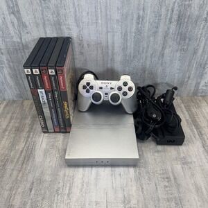 Sony PlayStation 2 Slim Console - Silver - PS2 - SCPH-77001 - TESTED Working